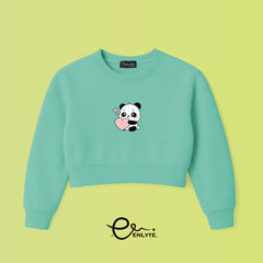 Crop Sweatshirt - Cute Panda