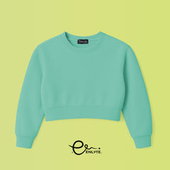 Crop Sweatshirt - Aqua