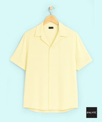 Cuban Shirt - Pale Yellow Plain