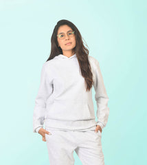 Hoodie - Heather White