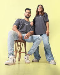 Enlyte Branded Oversized Tee | Charcoal