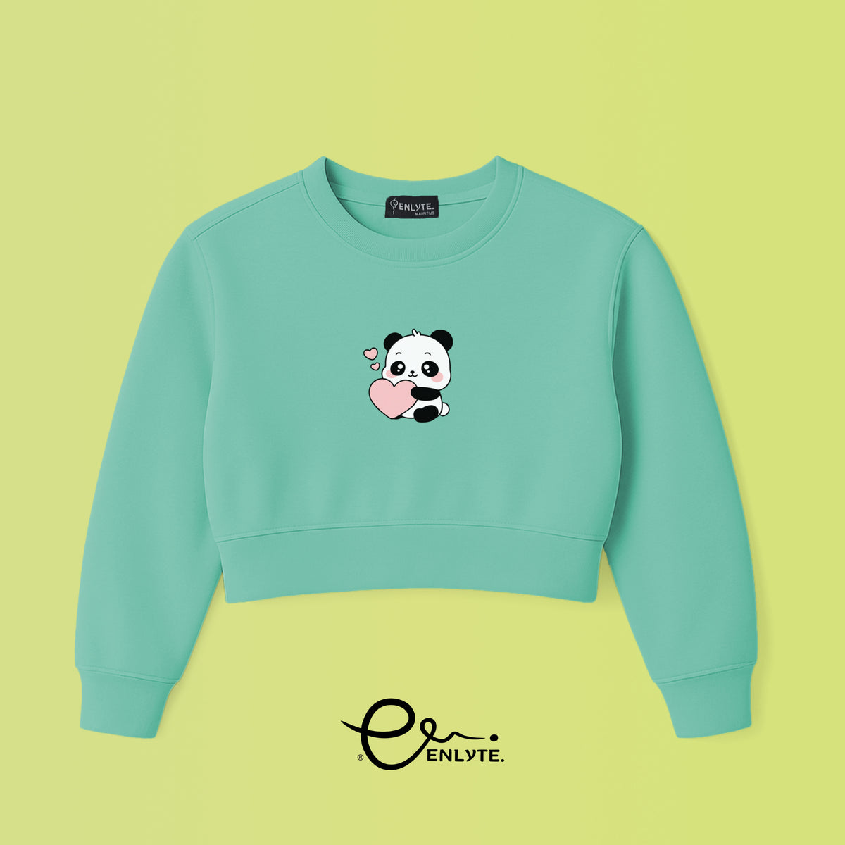 Crop Sweatshirt - Cute Panda