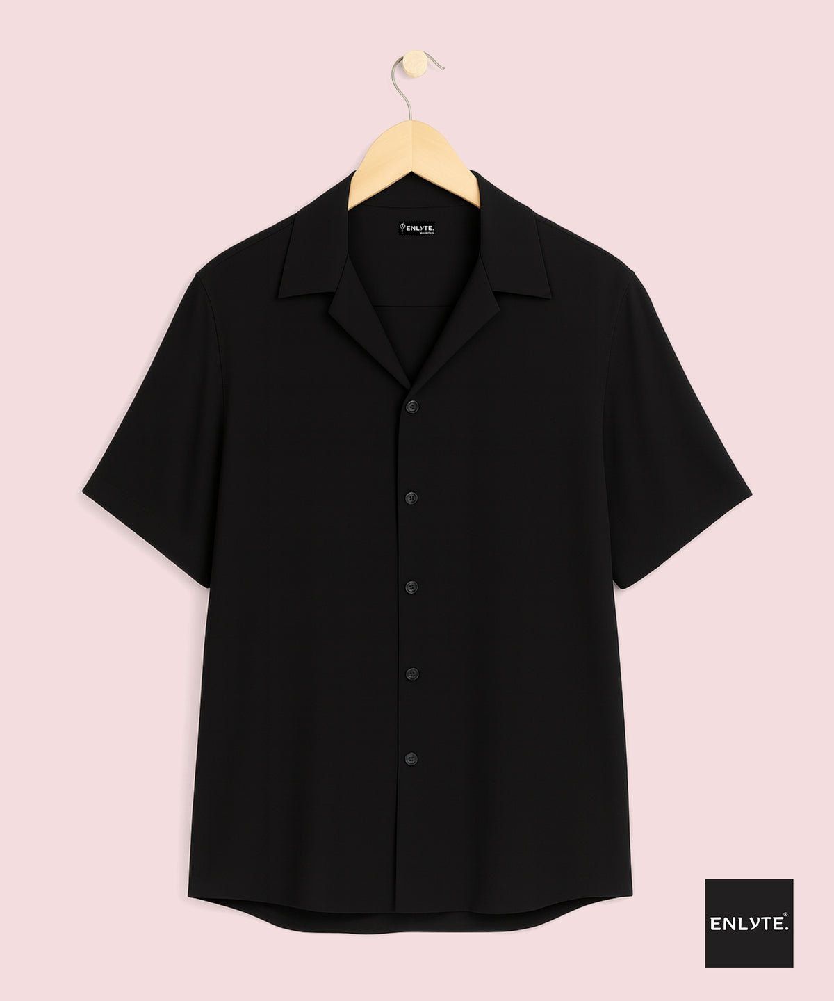 Cuban Shirt - Black Plain