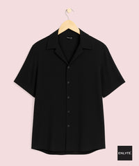 Cuban Shirt - Black Plain