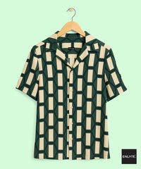 Cuban Shirt - Green Mosaic