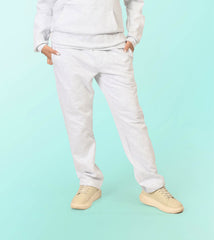 Fleece Pant- Heather White