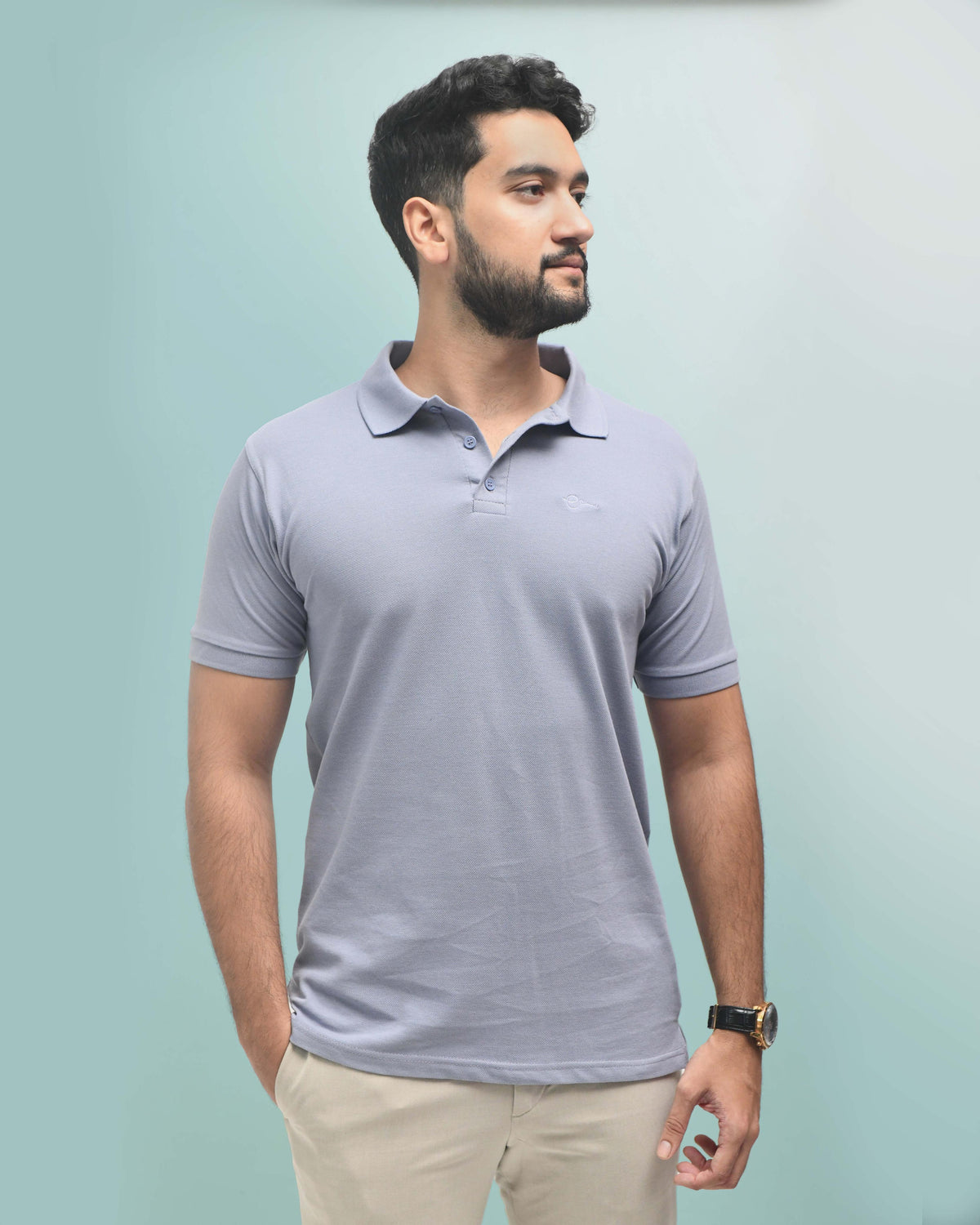 Polo Shirt | Sky Grey